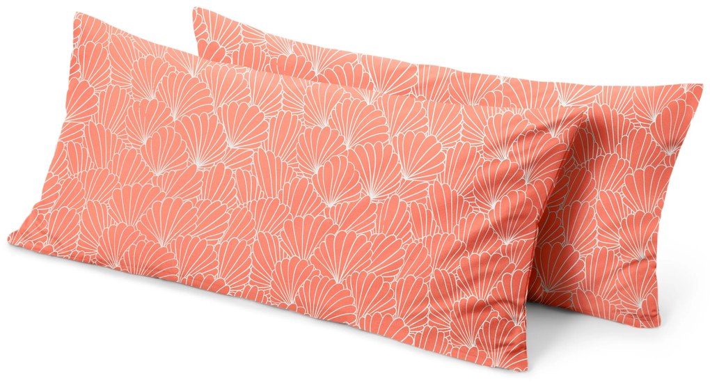 Obliečky na vankúše z mikrovlákna, koralové, 2 ks, cca 80 x 40 cm