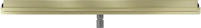 Mexen Flat Wall, sprchový žľab na stenu 2v1, 120 cm, zlatá matná, 1A30120