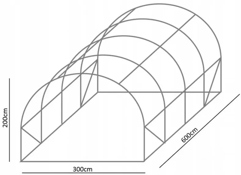 GARDEN LINE Konštrukcia na foliovník 6X3m GardenLine TUN0358