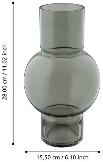 Eglo 421232 - Sklenená váza AMPITABE 28x15,5 cm zelená