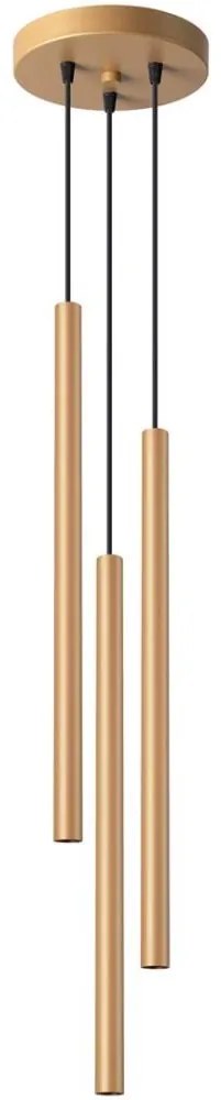 Sollux SL.1172 - Luster na lanku PASTELO 3xG9/8W/230V zlatá