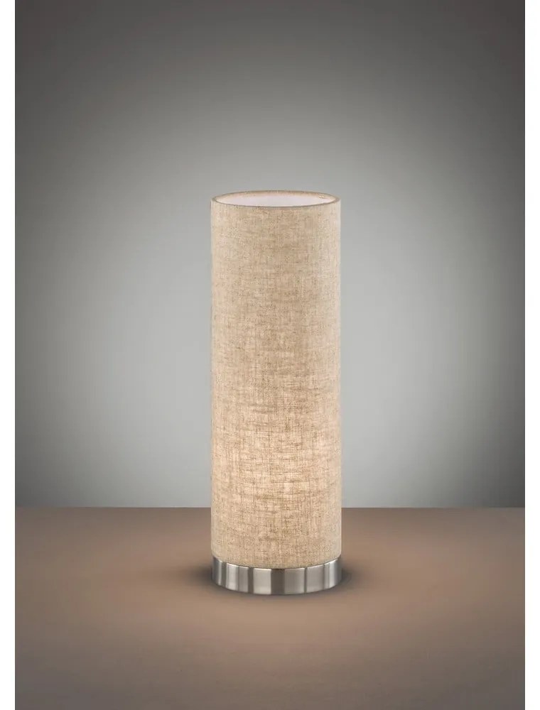 Béžová stolová lampa s textilným tienidlom (výška 35 cm) Thor – Fischer &amp; Honsel