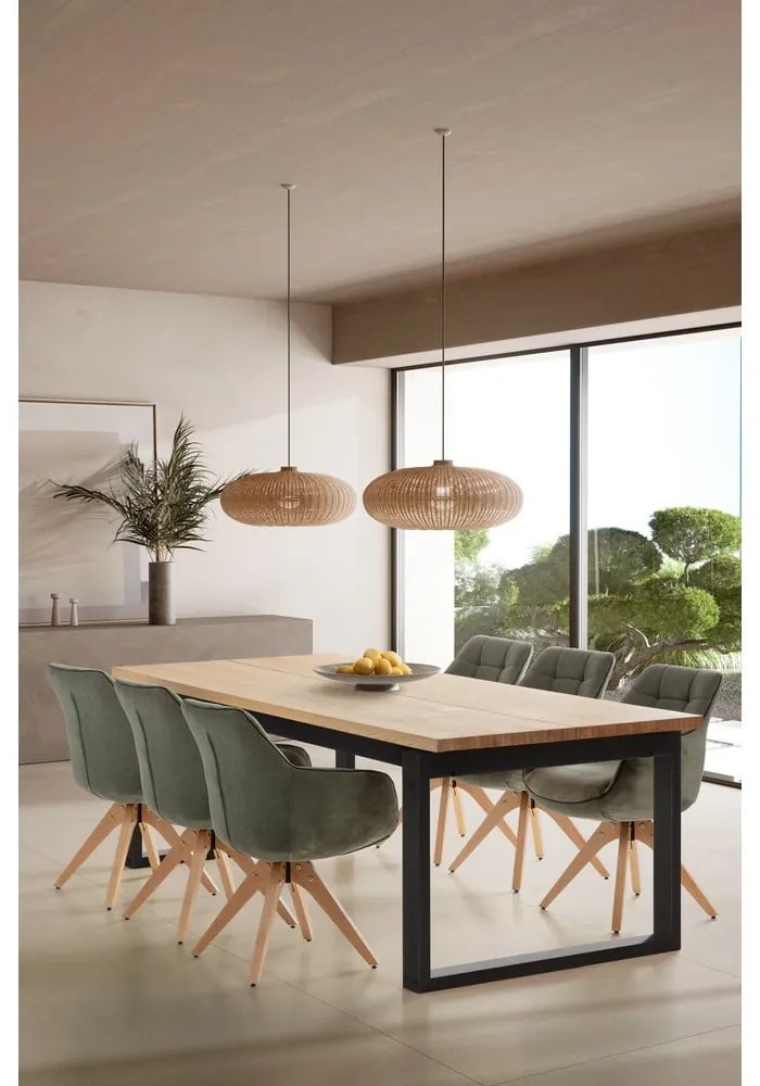 Jedálenský stôl s doskou v dubovom dekore 100x220 cm Rina – Marckeric