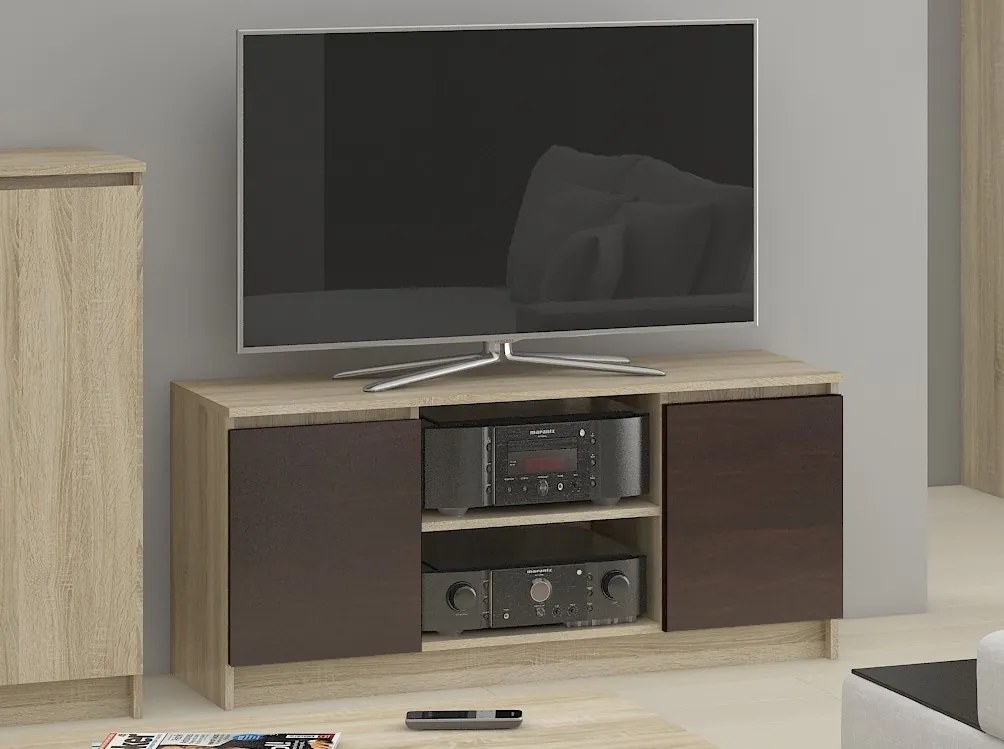 TV stolík Dariel  (dub sonoma + wenge). Akcia -17%. Vlastná spoľahlivá doprava až k Vám domov. 1069395