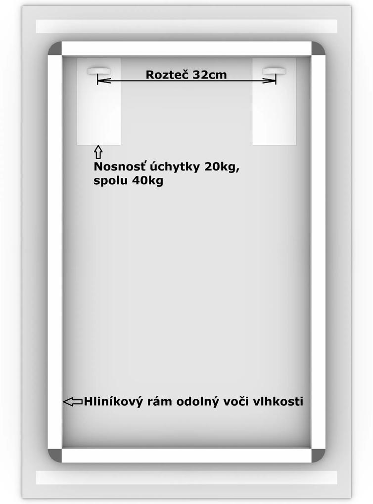 LED zrkadlo Latitudine 80x150cm studená biela - wifi aplikácia