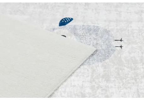 BAMBINO 1161 umývací koberec Sovy pre deti protišmykový - sivá Veľkosť: 80x150 cm