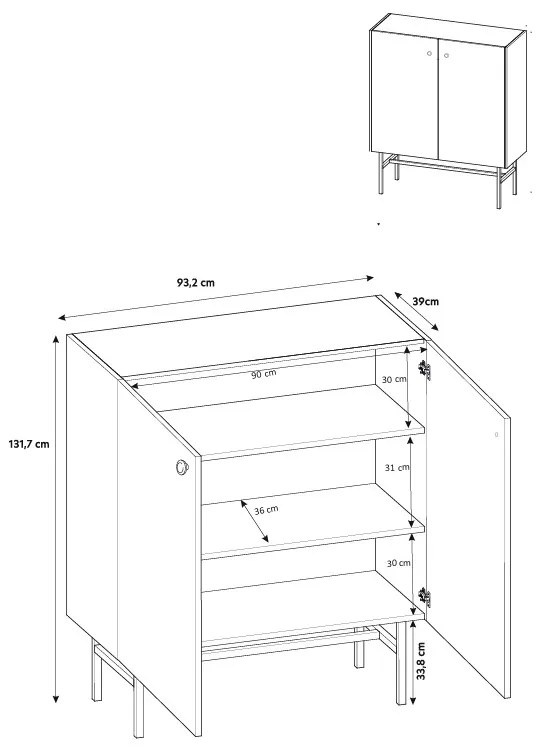 Skrinka Desanta 2D (čierna). Akcia -20%. Vlastná spoľahlivá doprava až k Vám domov. 1082797