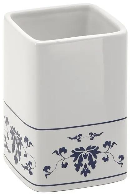 Gedy, CIXI pohár na postavenie, porcelán, modrá/biela, CX9889