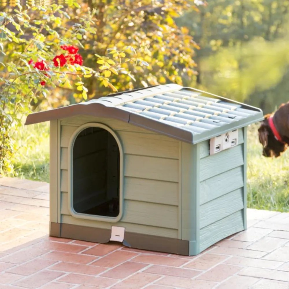 BAMA Búda pre psov plastová GRM, zelená, stredná