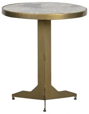 Cute príručný stolík o 44,5 cm s mramorovou doskou