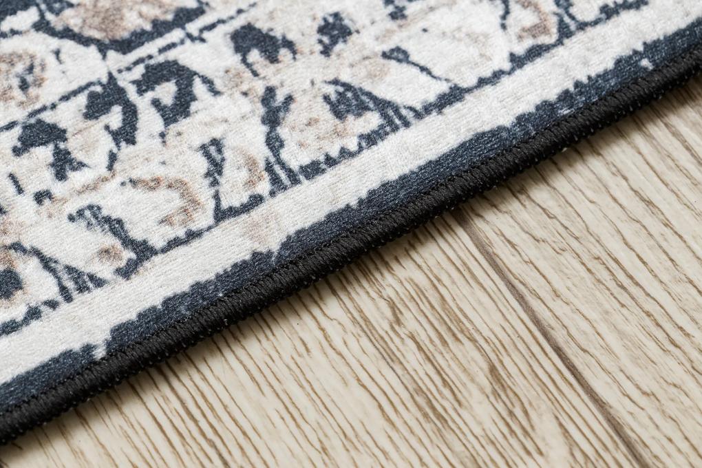 ANDRE 1090 umývací koberec Ornament, protišmykový - béžová Veľkosť: 120x170 cm