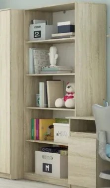 Vysoký regál Carlos, dub sonoma, šírka 75 cm%