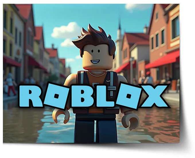 Sablio Plagát ROBLOX Mesto - 60x40 cm