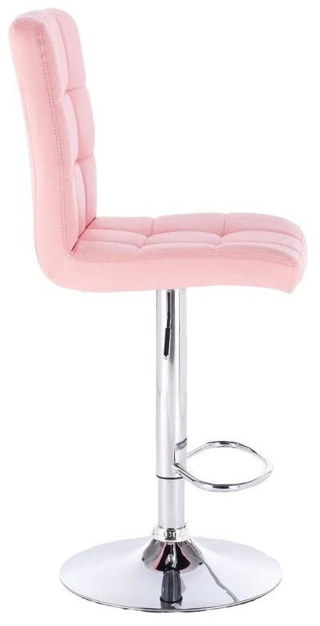 LuxuryForm DESIGN Barová stolička TOLEDO na striebornom tanieri - ružová