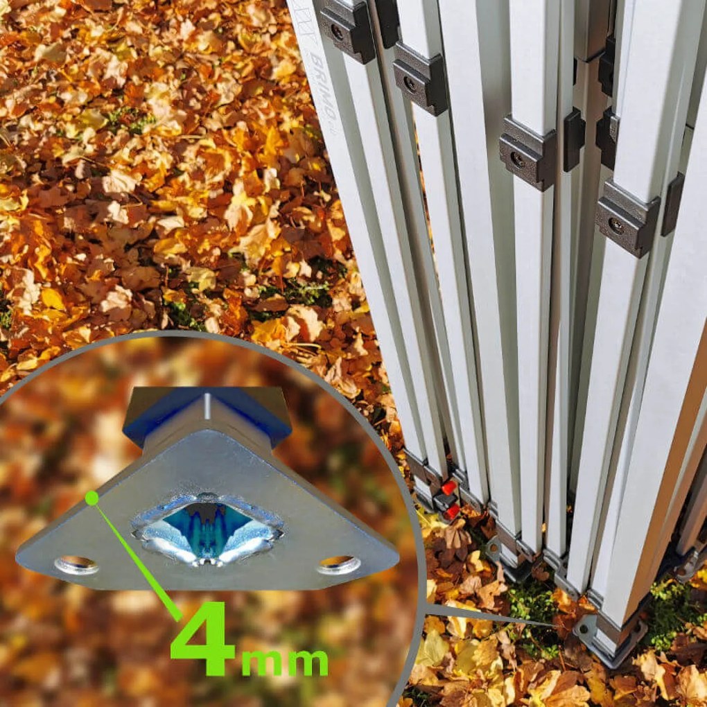 BRIMO Nožnicový Stan 3x6 m ALU bez Stien - Hliníkový Rám, Vodotesný - bez stien - Biela 39