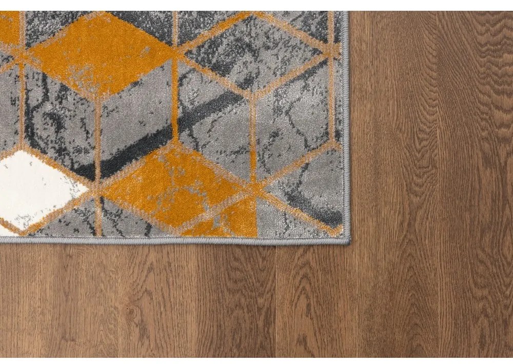 Koberec v okrovožltej a sivej farbe 200x280 cm Soft – FD