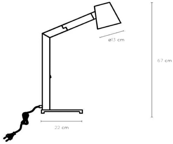 Lucide 20610/01/30 - Stolná lampa MIZUKO 1xE14/40W/230V