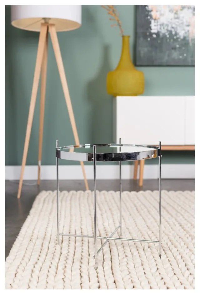 Odkladací stolík v striebornej farbe Zuiver Cupid