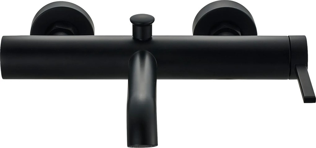 Invena Dropia, nástenná vaňová batéria, čierna matná, INV-BW-15-004-J