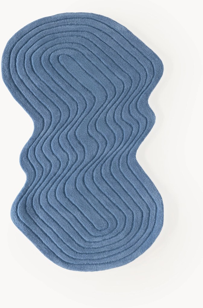 Ručne tuftovaný vlnený koberec v organickom tvare Aliza