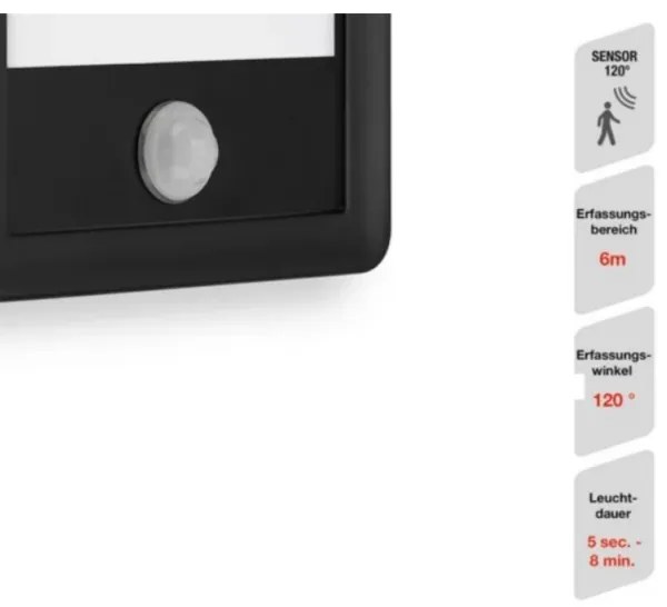 Telefunken 313905TF -LED Vonkajšie svietidlo so senzorom LED/16W/230V IP44