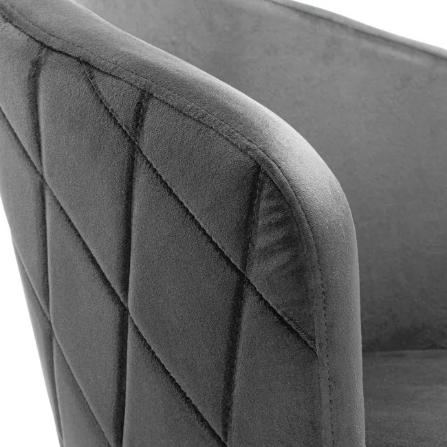 Jedálenská stolička HAMPTON zamatová, grafitová