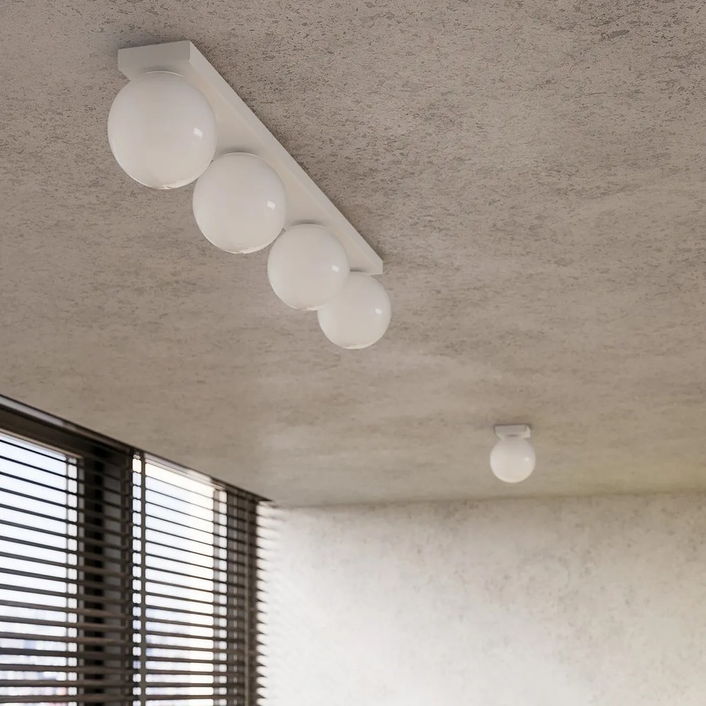 Stropné svietidlo Yoli, 6x biele sklenené tienidlo, w