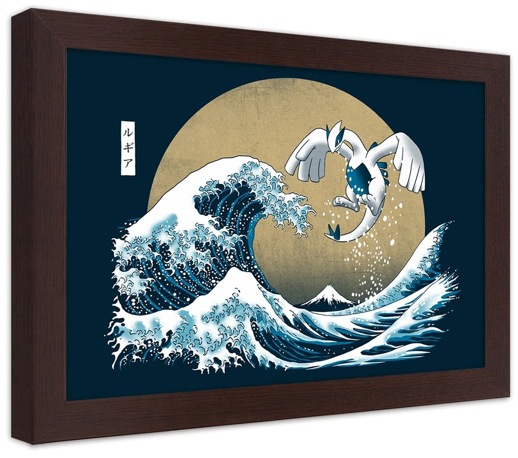Gario Plagát Tsunami - japonský motív Farba rámu: Bez rámu, Rozmery: 30 x 20 cm