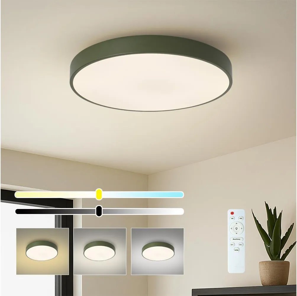 Brilagi - stmievateľné LED stropné svietidlo POOL LED/60W/230V 3000-6000K 50 cm zelené+DO