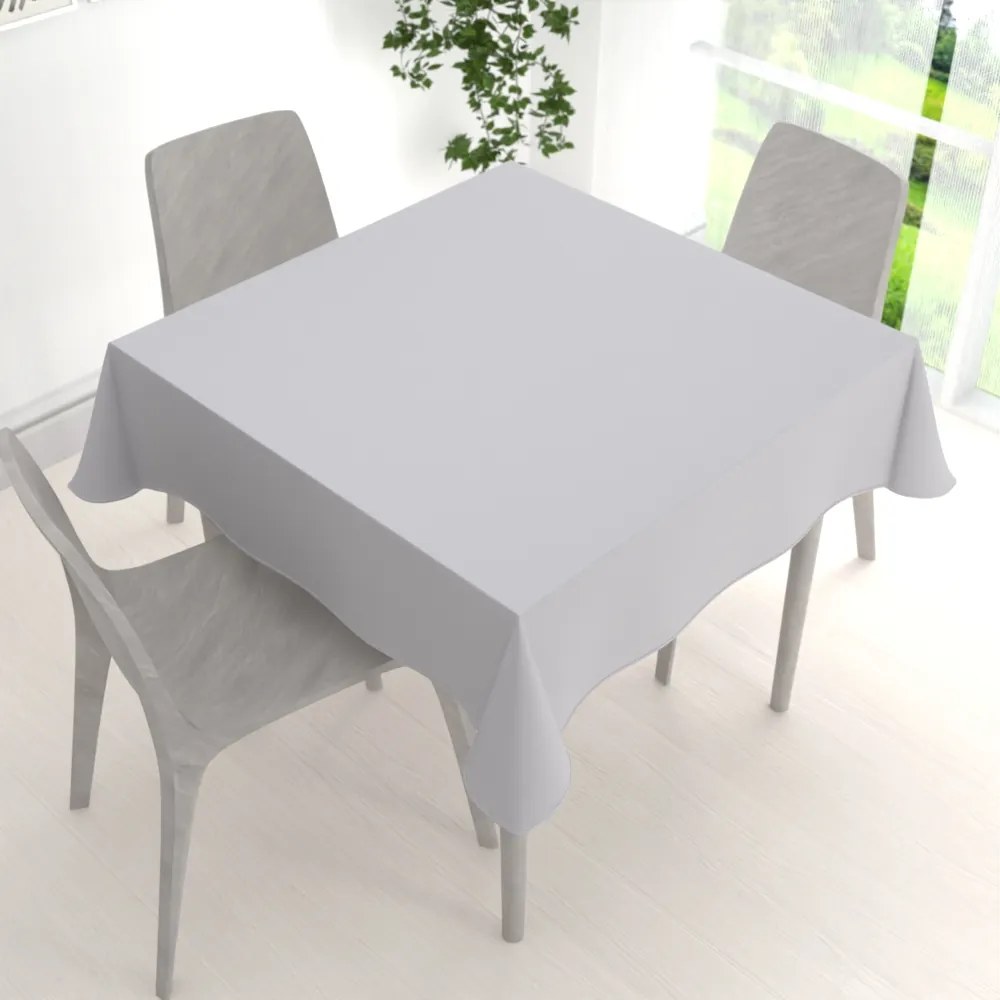 Biante Dekoračný štvorcový obrus Rongo RG-016 Svetlo sivý 100x100 cm