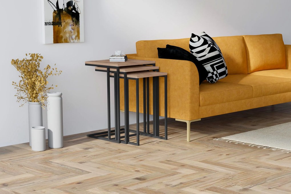 Set 3ks. konferenčných stolíkov Blacky. Akcia -22%. Vlastná spoľahlivá doprava až k Vám domov. 1067443