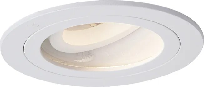 Sada 6 moderných zapustených bodových svetiel biela otočná a naklápacia IP44 - Chuck