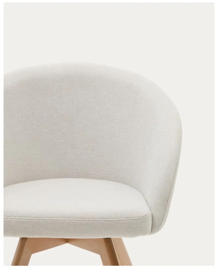 Krémovobiele čalúnené jedálenské kreslo Marvin – Kave Home