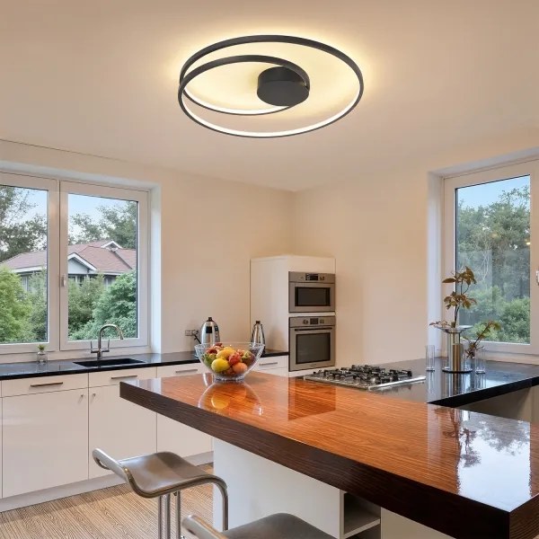 Brilagi- LED stmievateľné stropné svietidlo TWISTER LED/75W/230V pr. 70 cm čierna +DO