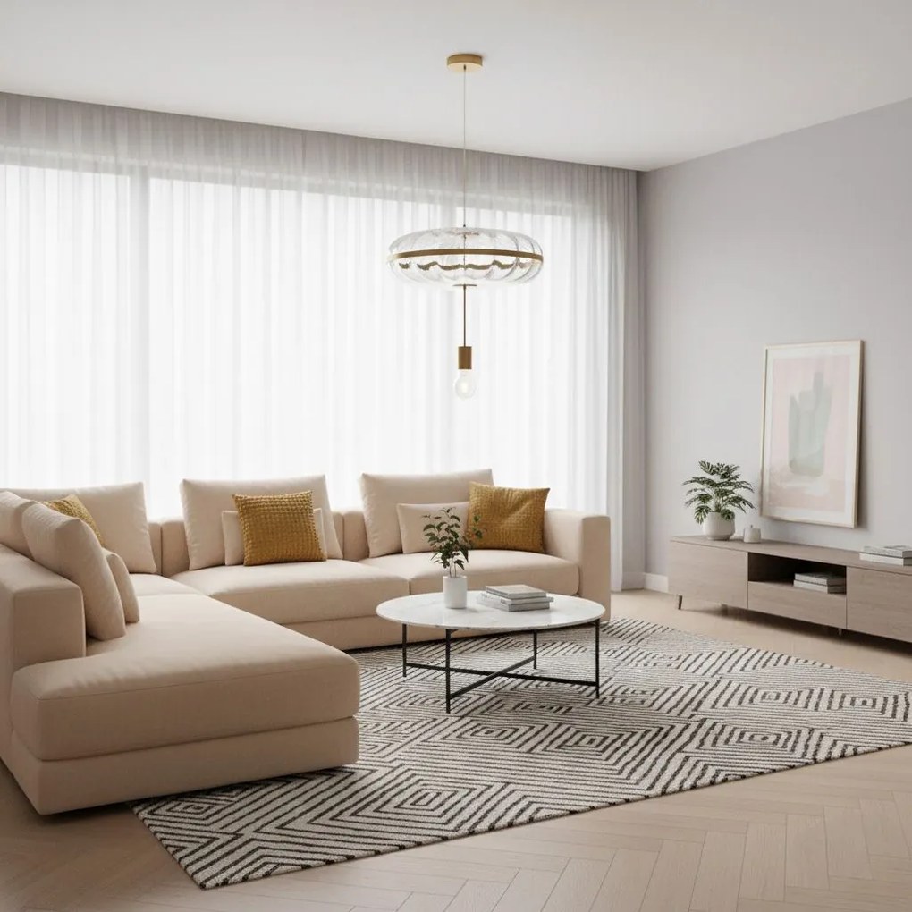 Toolight Toolight, závesné svietidlo 1xE27 APP1102-C, zlatá, OSW-08880