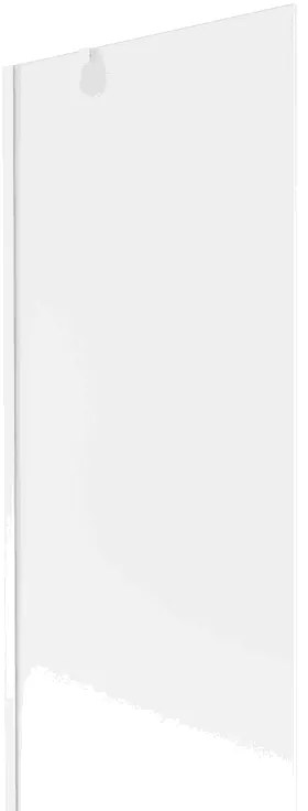 Mexen Next, vaňová zástena 1-krídlová 80 x 150 cm, fixné krídlo, 6 mm námraza sklo, biely profil, 895-080-000-00-30-20