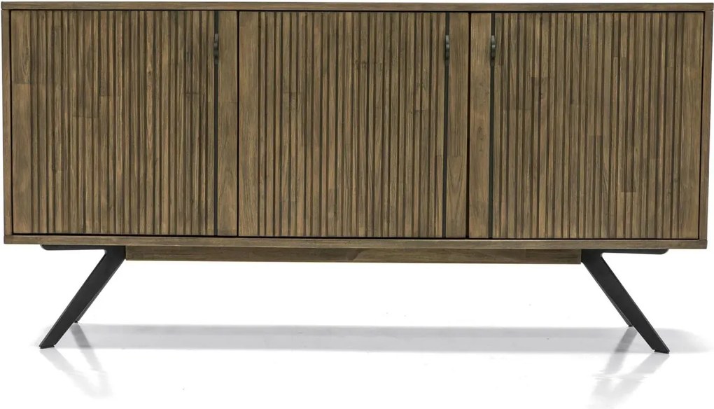 Komoda Massa 160 cm z masívu hnedá/grafit