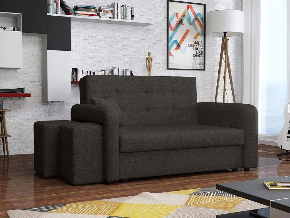 Pohovka s taburetkami Clivia Home II, Taburetka: ľavá strana, Dostupné poťahy: Enjoy 12