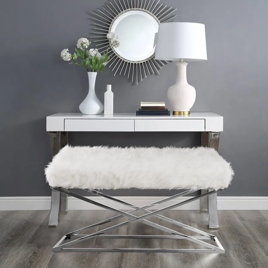 Taburetka LIVING biela