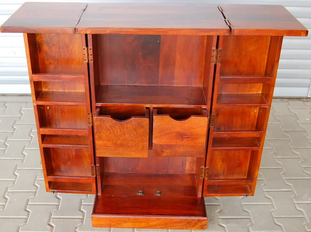 furniture-nabytek.cz - Domáci bar v obývačke 55x110x40 z dreva palisander