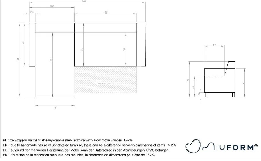 Sivá rozkladacia/s úložným priestorom rohová pohovka Classy Sophie – Miuform