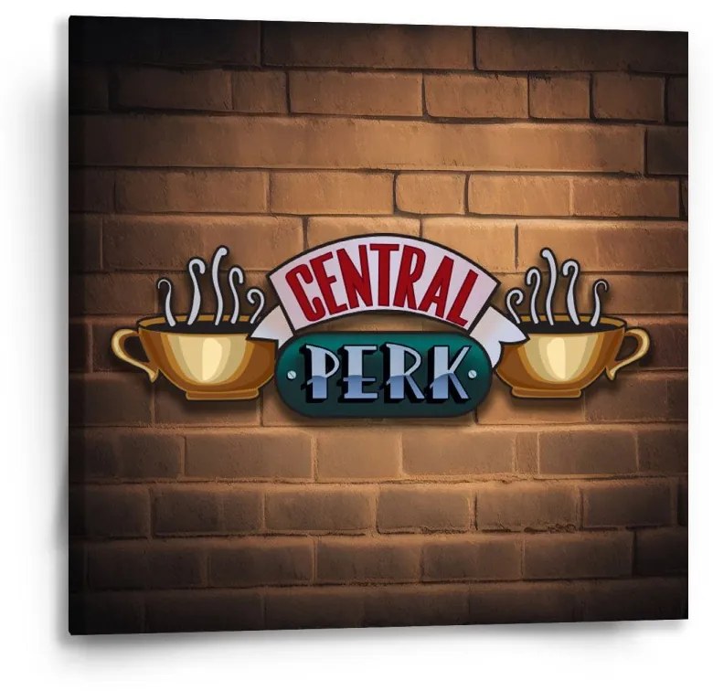 Sablio Obraz Seriál Priatelia CENTRAL PERK Tehly - 50x50 cm