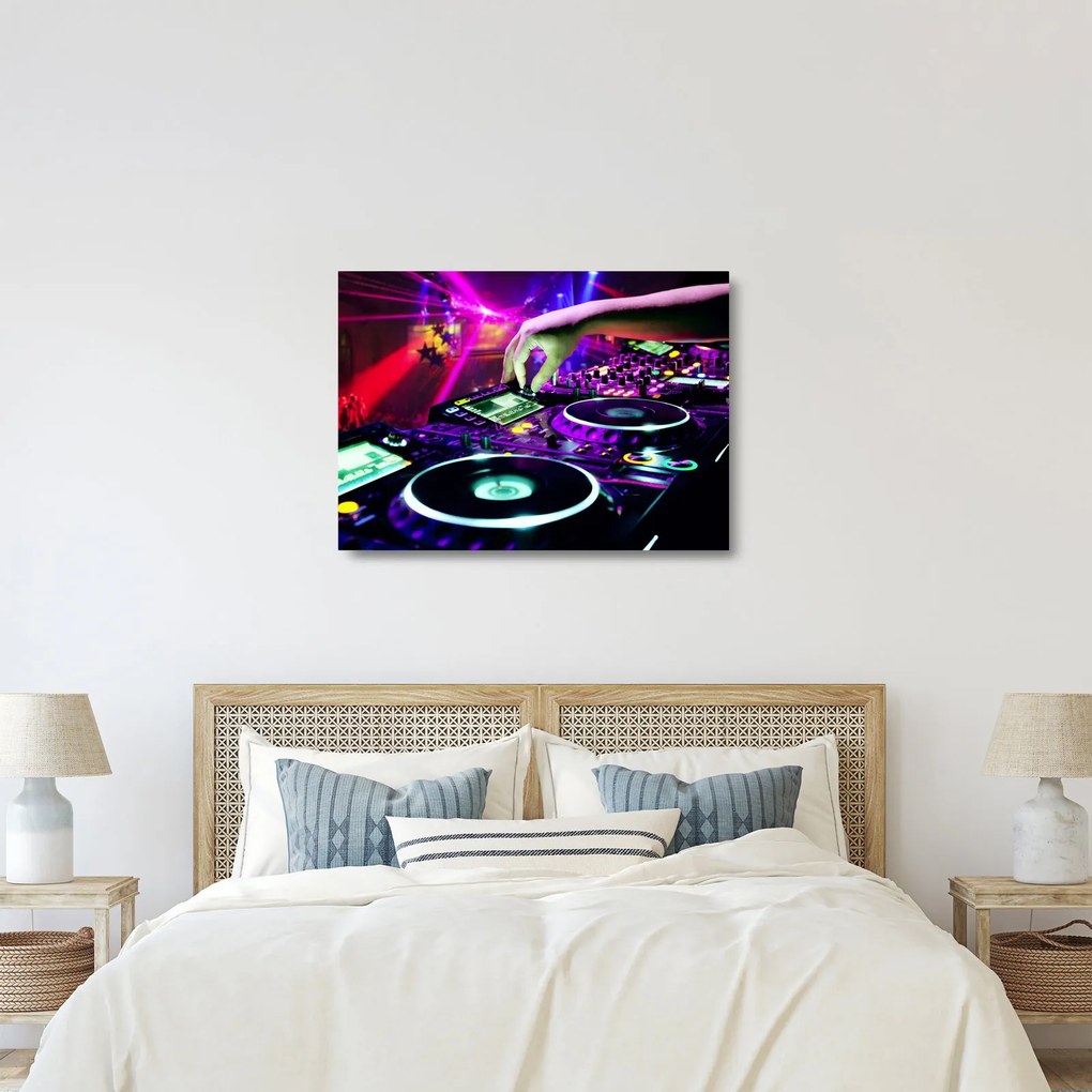Sklenený obraz - DJ (70x50 cm)