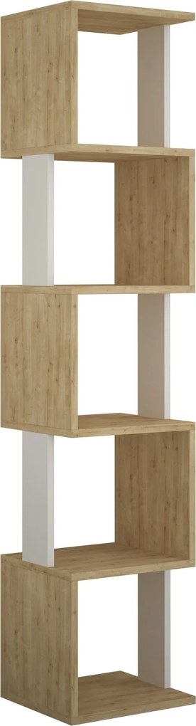 Knižnica Houseland Piri dub prírodný/biela