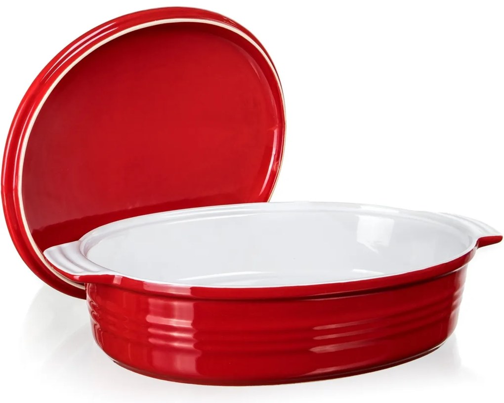 Banquet Forma zapekacia oválna s pokrievkou Culinaria Red 3,6 l, 3,6 l