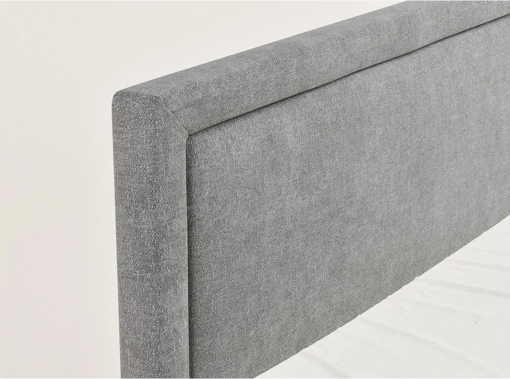 Sivá boxspring posteľ s úložným priestorom 180x200 cm Fresco – Maison de Rêve