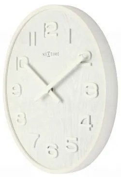 Designové nástěnné hodiny 3096wi Nextime Wood Wood Medium 35cm