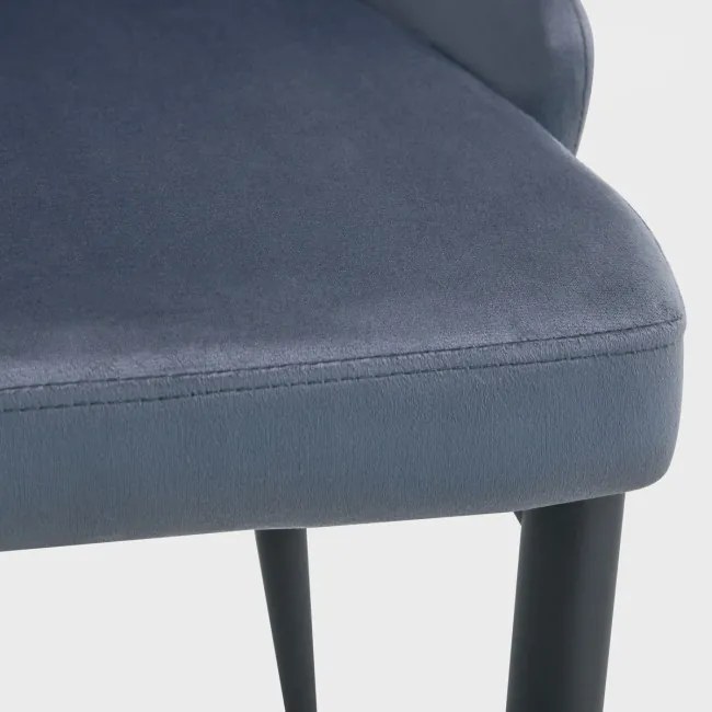 Jedálenská stolička LOGAN zamatová tmavosivá 743849