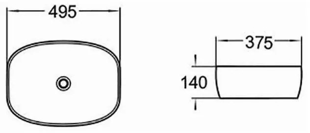 Mexen Editta umývadlo, 49x37 cm, šedá, 21384962