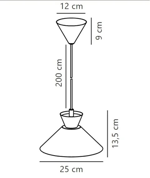Nordlux - Luster na lanku DIAL 1xE27/40W/230V pr. 25 cm biela